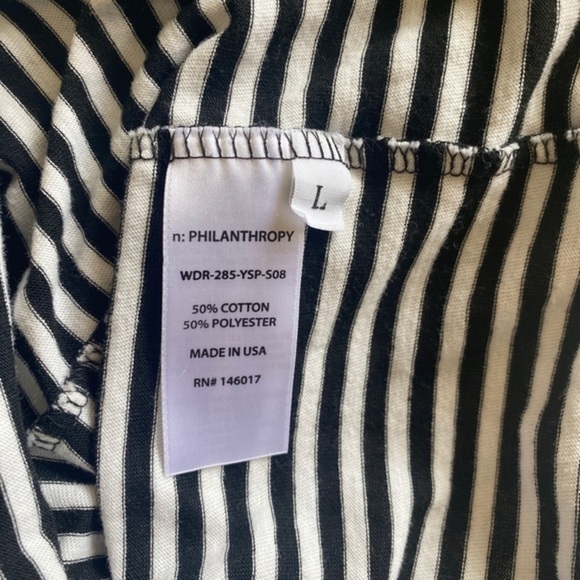N. Philanthropy Distressed Stripe T-Shirt Dress - Picture 5 of 7